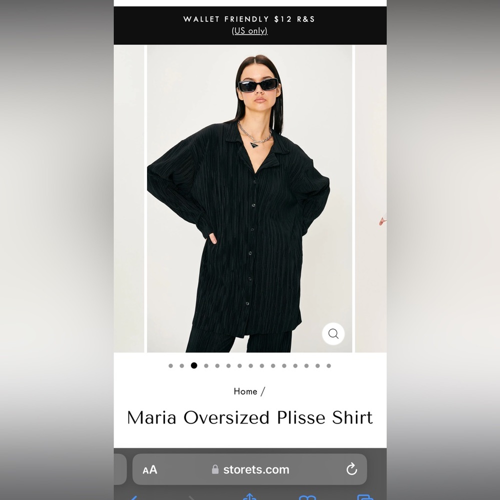 Storets sold out black oversized shirt